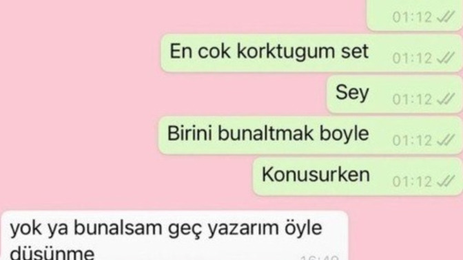 İnsanları bunaltan bir yanın var mı?
