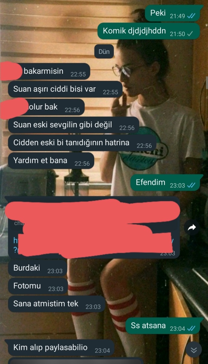 Yardım dilenen eski sevgilim?