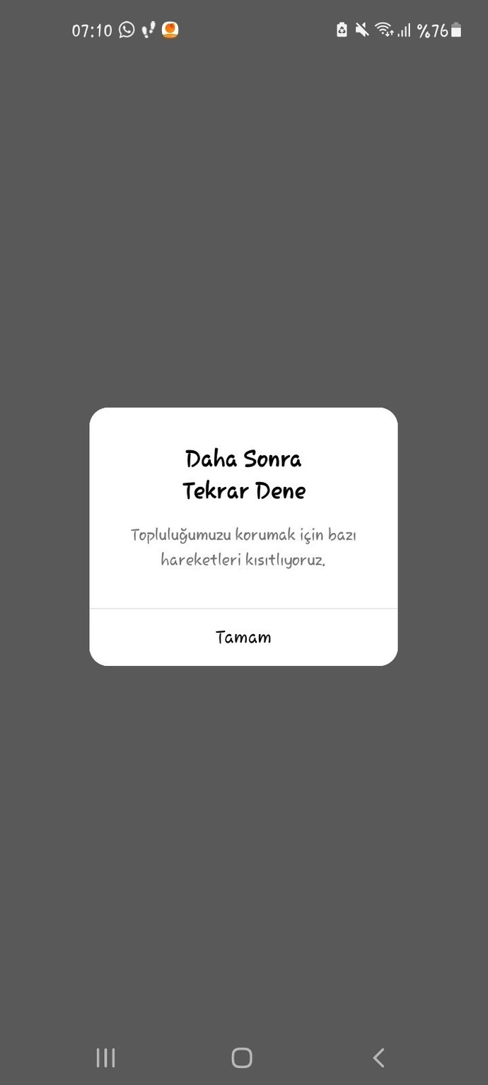 İnstagramda böyle bir durumla karşılaştım?