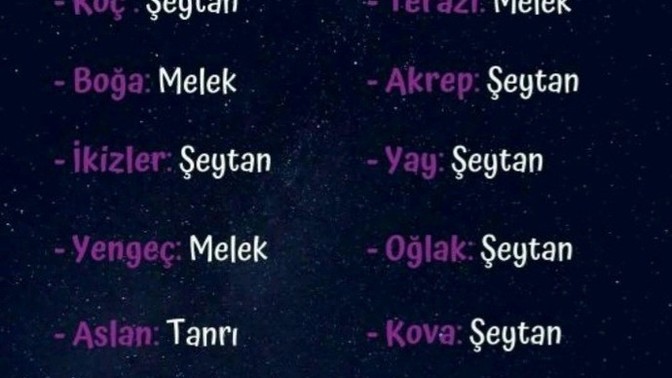 Burcuna göre melek misin şeytan mı?
