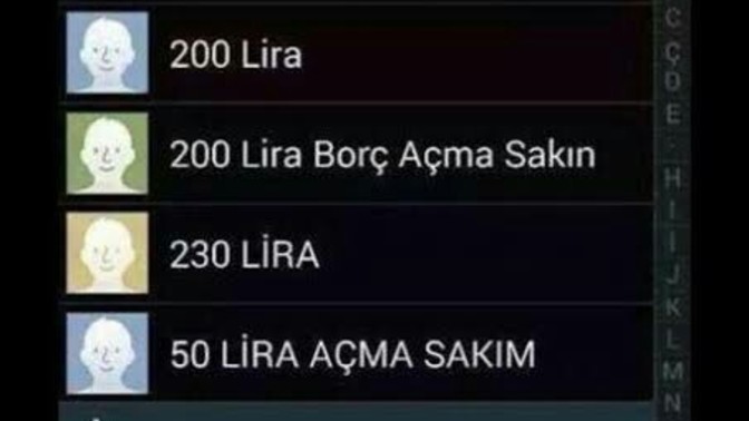 Rehberinize kaydettiğiniz en garip takma ad nedir?
