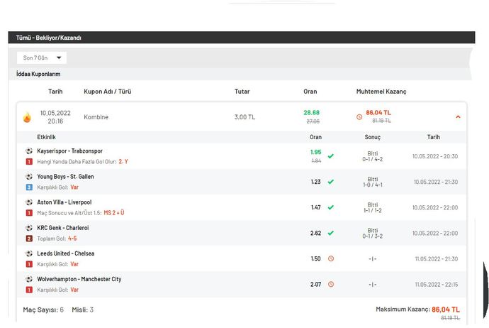 Sizce iddaa kuponlarım kazanır mı?