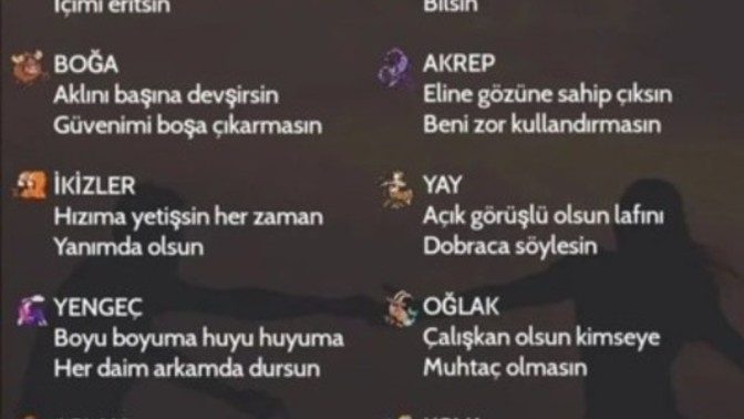 İlişkide karşı taraftan beklentin nedir acaba?