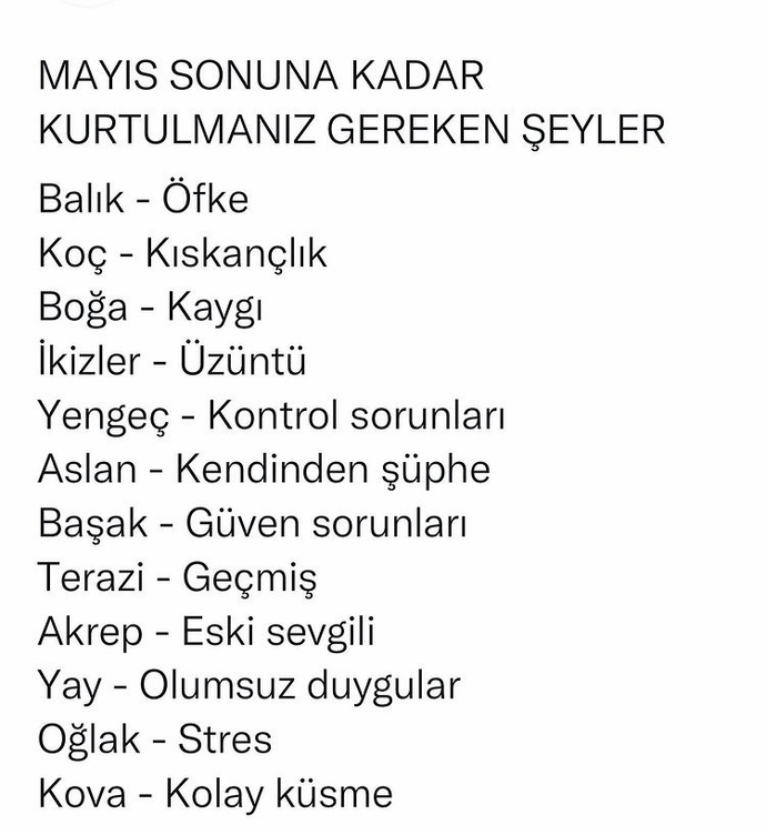 Mayıs sonuna kadar kurtulmanız gereken şeyler nedir?