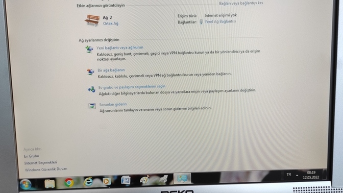 Arkadaşlar kablolu bağlantıyla bağlandığım bilgisayarımda sorun var acil yardım?