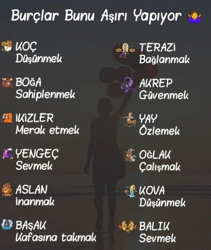 Burcuna göre aşırı yaptığın şey ne?