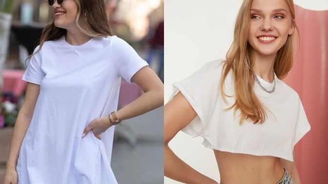 Crop top mı normal t-shirt mü?