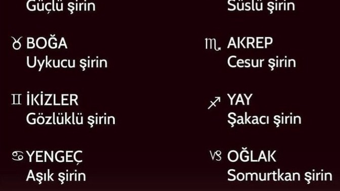 Burcuna göre hangi Şirinsin?