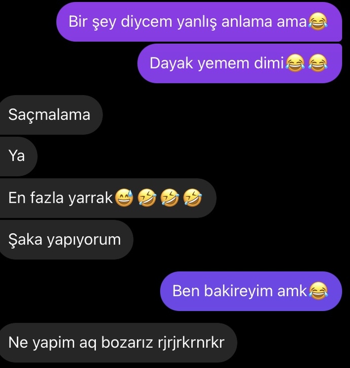 Birden bire bana engel attı nedenini anlamış değilim. Son mesajı gördükten sonra engel attı?