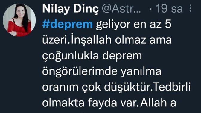 Astrolog Nilay Dinç, bu sabah meydana gelen depremi önceden tahmin etti. Peki siz astrolojiye inanır mısınız?