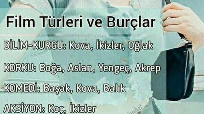 Burçların film türleri nedir?