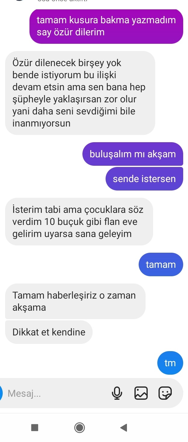Ayrıldığım sevgilimle yazdım resimli bakın?