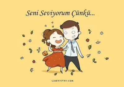 Seni seviyorum çünkü... cümlesini nasıl tamamlarsınız?