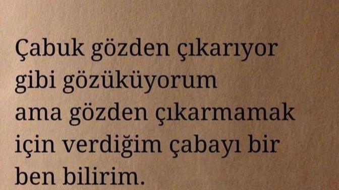 Çabuk gözden çıkarır mısınız?