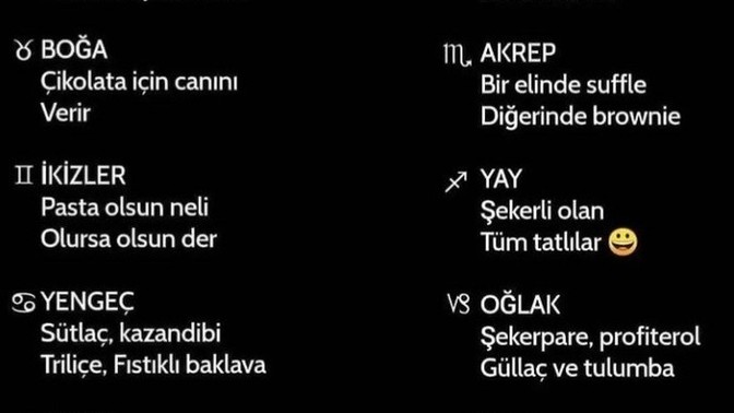 Burcuna göre hangi tatlı için canını verirsin?
