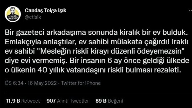 Iraklı ev sahibi, Türk gazeteciye "Riskli mesleği" nedeniyle evini vermedi. Bu gidişle evsiz kalır mıyız?