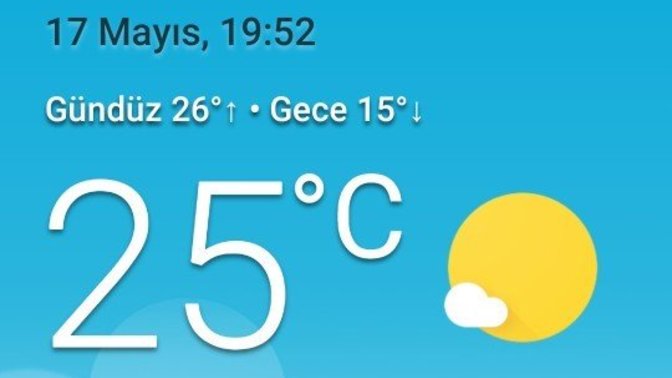 Bugün havan nasıldı?
