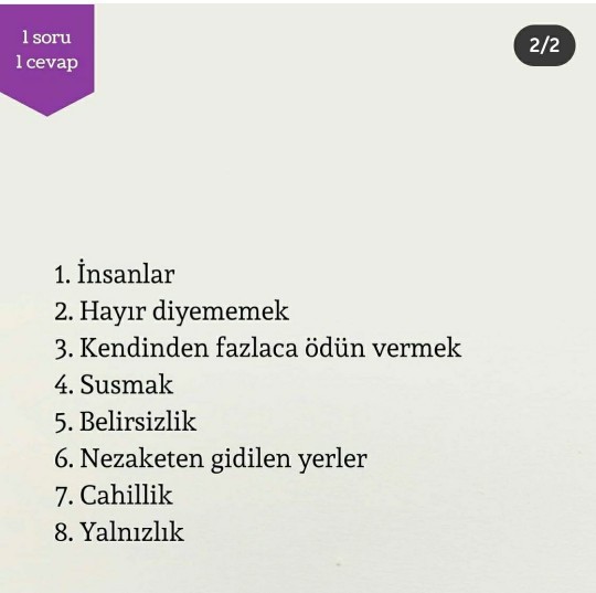 İnsanı yoran şeyler nelerdir?