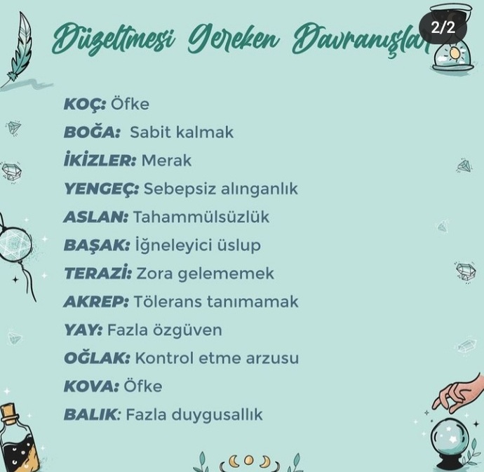 Burcuna göre düzeltmen gereken davranışın ne?