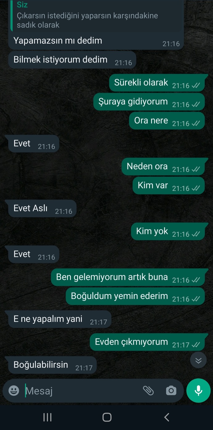 İlişkide birine sürekli hesap vermek haber vermek şart mı?