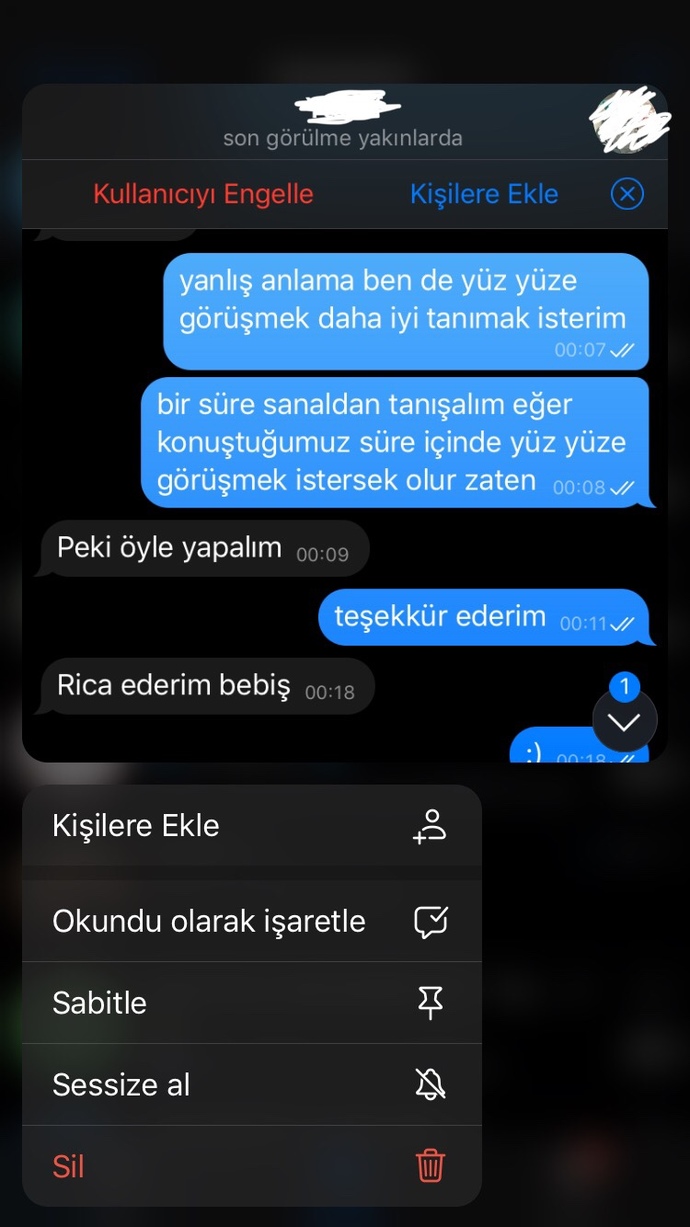 İyi geceler mesajına tamam yazan erkek?