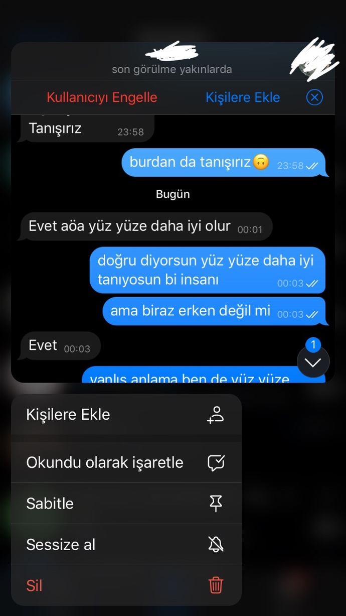 İyi geceler mesajına tamam yazan erkek?