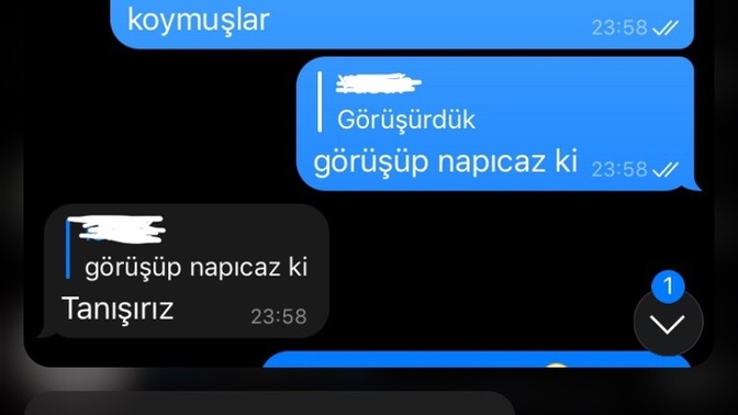 İyi geceler mesajına tamam yazan erkek?