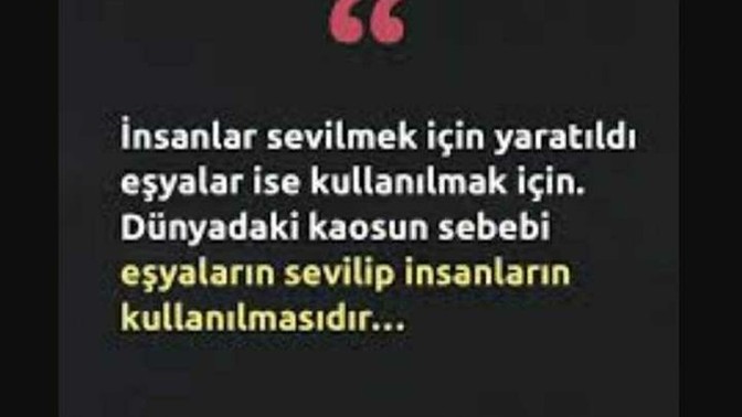 Eşyalara değer verir misiniz?