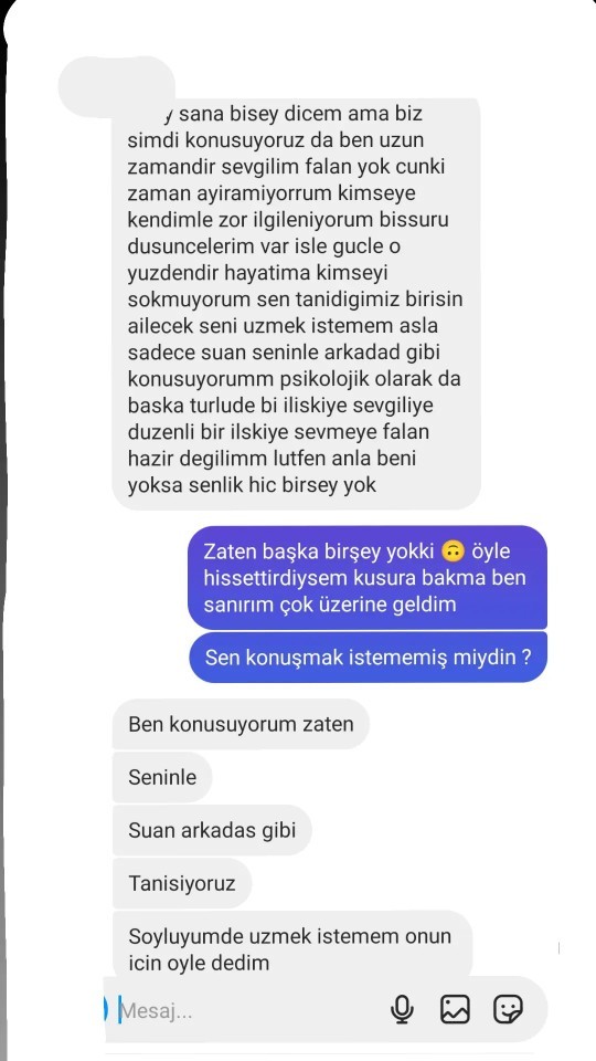 Konuşmayı kendisi çok isteyip niye böyle der erkek?
