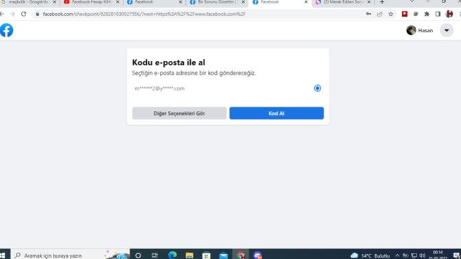 Facebook Hesabım Kilitlendi Açmak İçin E-postana Mail Göndereceğiz deniyor ama Mail geldği yok nasıl Kiliti açabilirim?