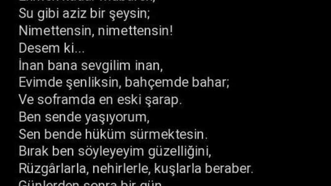 Şiir sever bir yönün var mı?
