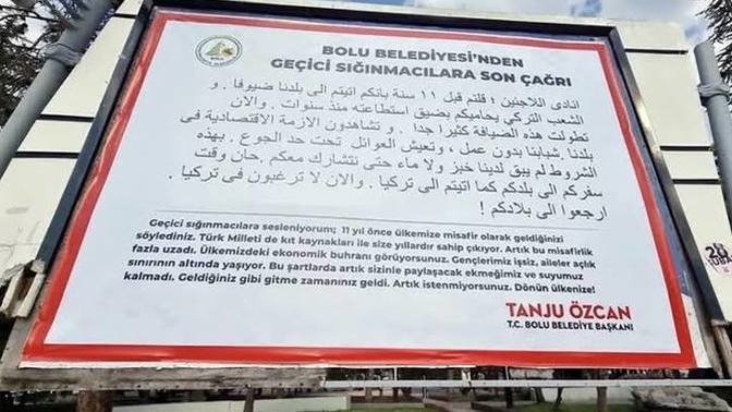 Bolu Belediye başkanı Tanju Özcan'ın astırdığı afiş için ne diyorsunuz?