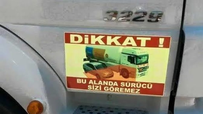 Büyük araçların sağından geçiyor musunuz?
