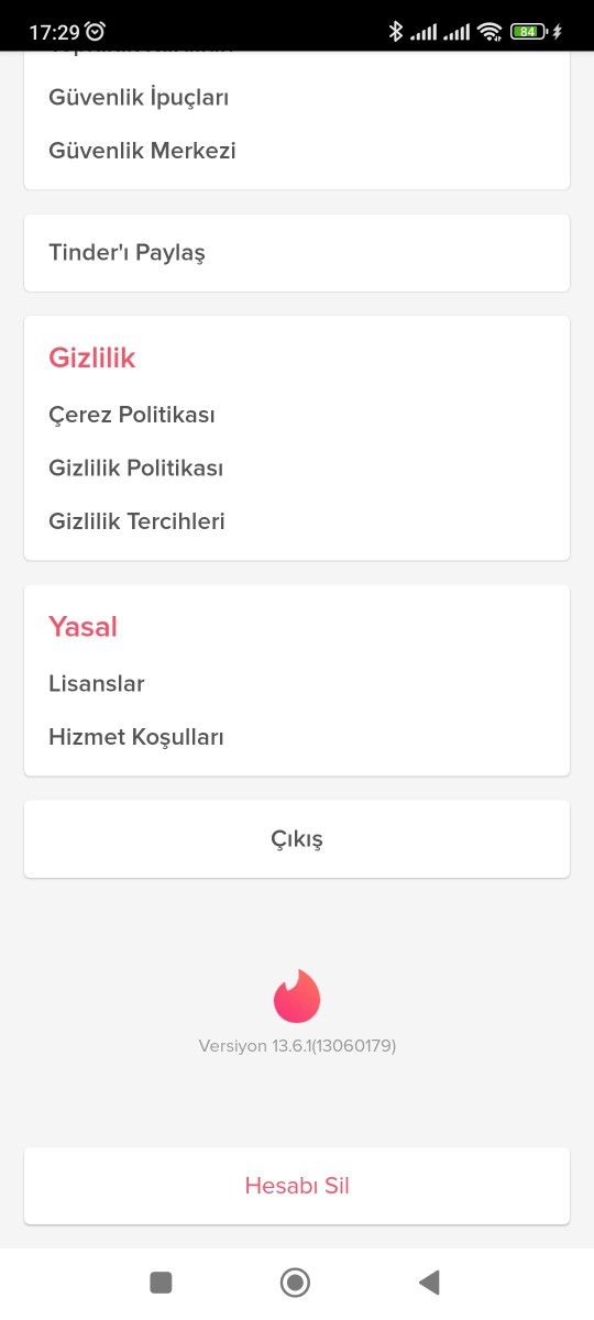 Tinder ı silemiyorum?