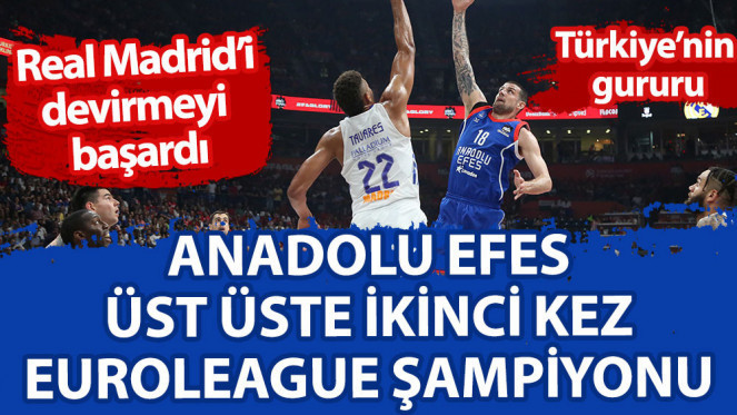 Anadolu Efes 58 - 57 Real Madrid: Ergin Ataman, ikinci kez EuroLeague şampiyonu oldu! Ne düşünüyorsunuz?