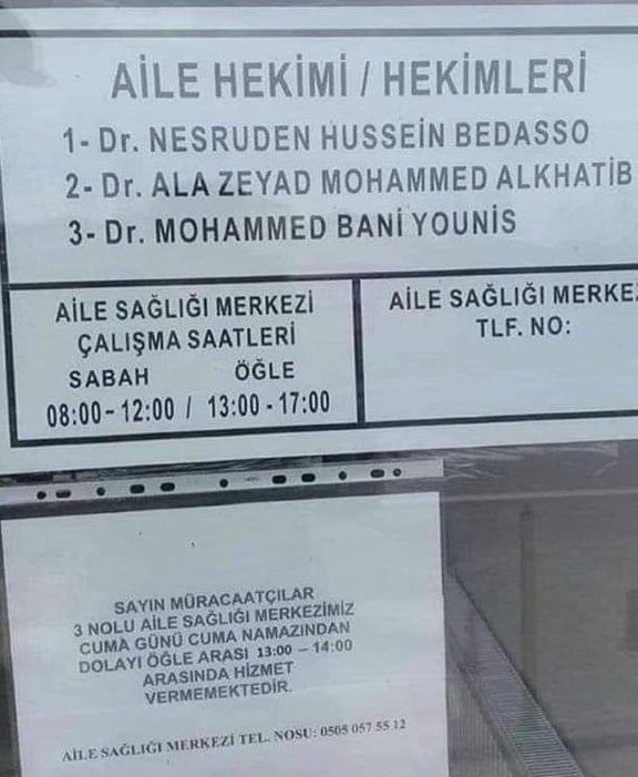 Sizin aile hekiminiz hangi mülteci?