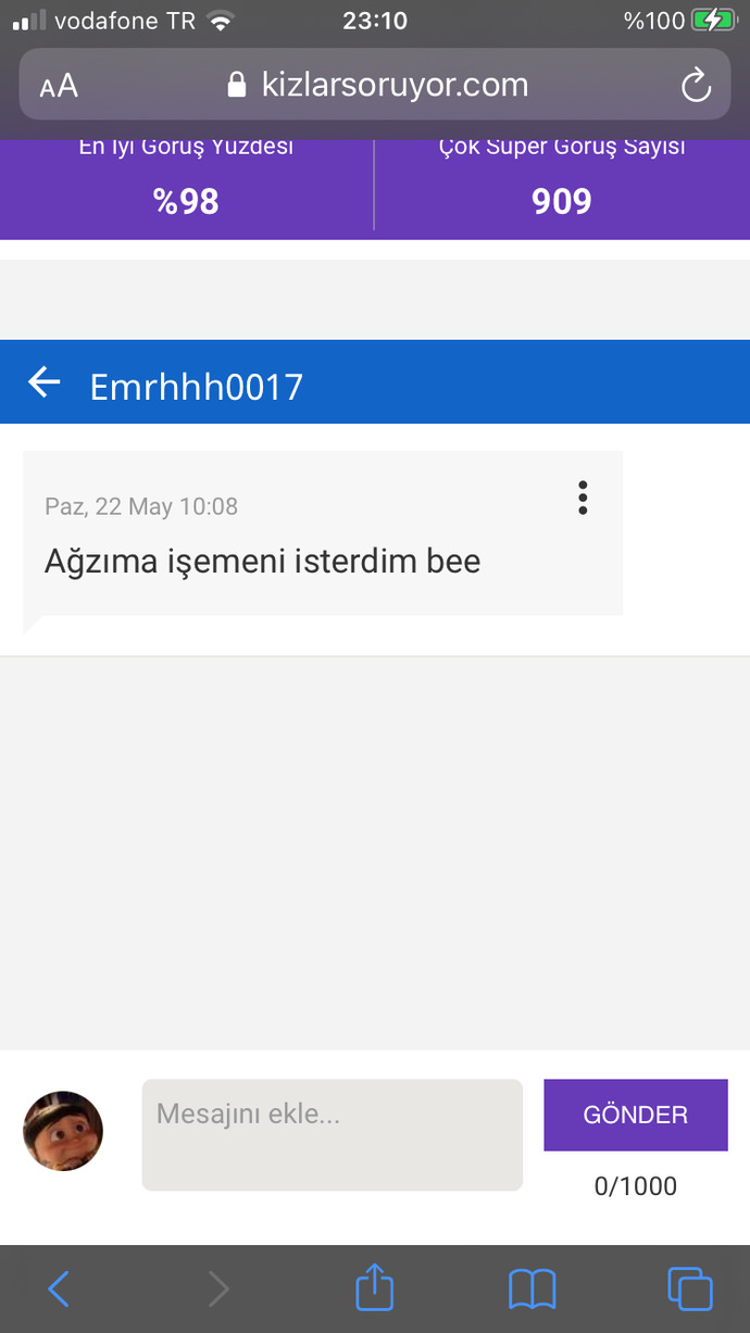 Adlığınız en enteresan mesaj neydi?