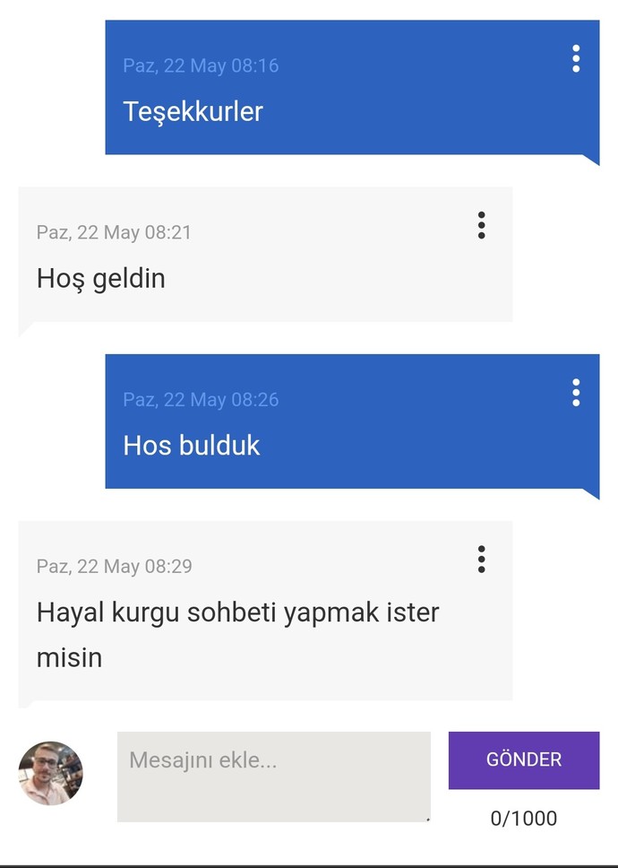 Adlığınız en enteresan mesaj neydi?