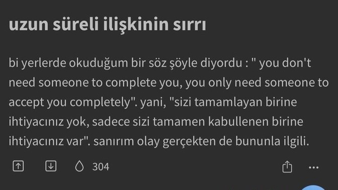 Sizi tamamlayan birine mi yoksa sizi kabullenen birine mi ihtiyacınız var?