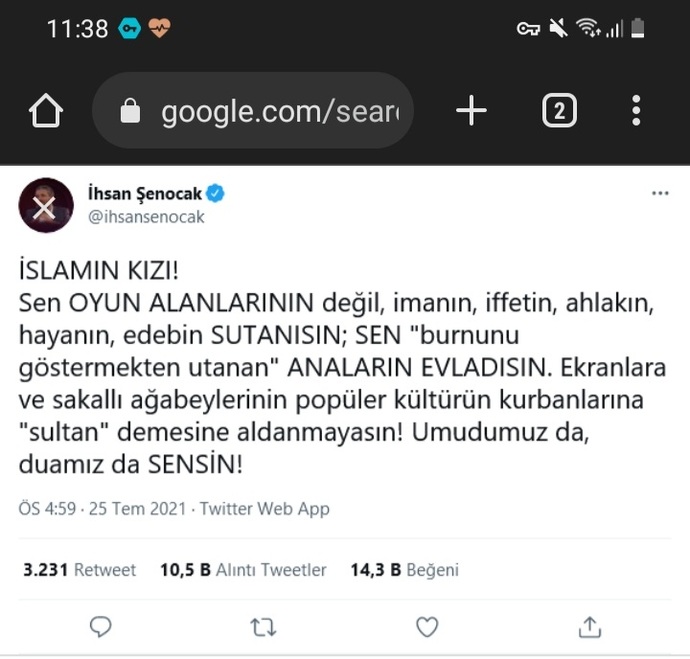 İhsan Şenocak hakkında ne düşünüyor sunuz?