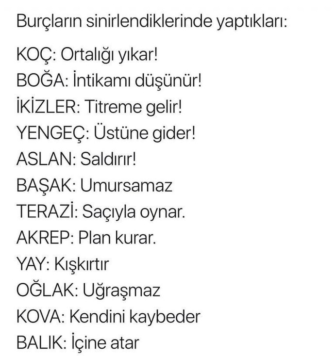 Burcuna göre sinirlendiğinde ne yaparsın?