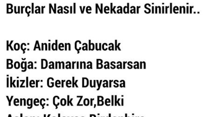 Burçların siniri nasıldır?
