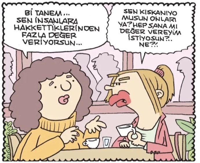 Mutlu olmak yerine niye kıskanırlar acayip sinir oluyorum ya?