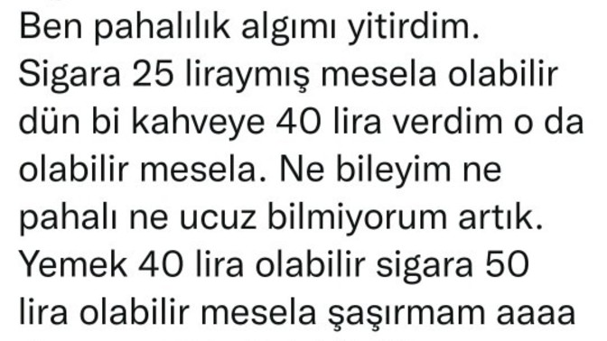 Fiyat algınızı yitirdiniz mi?