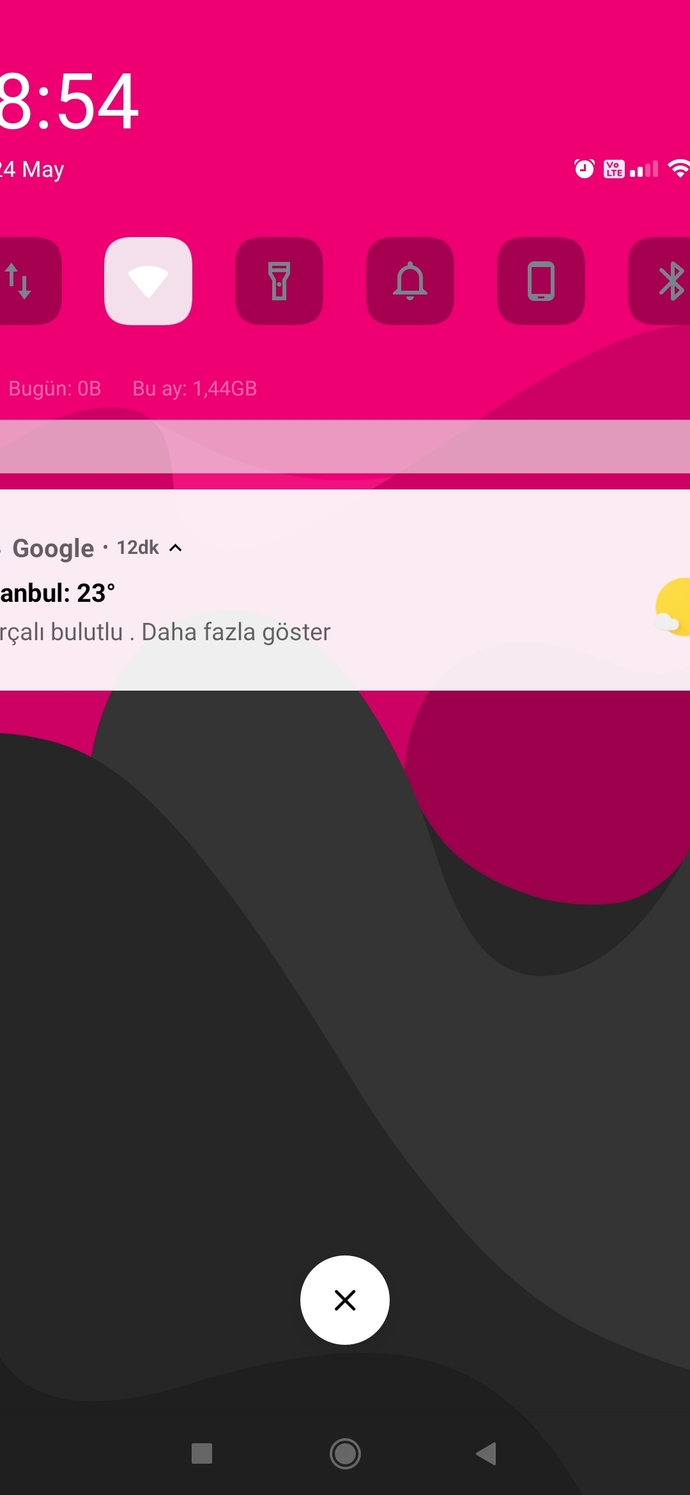 Bildirim çubuğu böyle büyüdü, nasıl küçülteceğim?