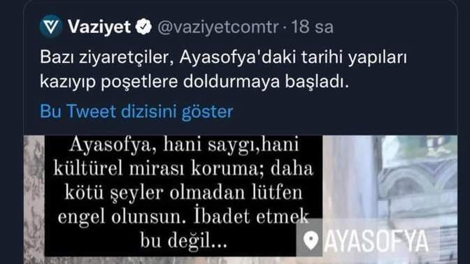 Ayasofya'daki tarihi yapıları kazıp poşetlere koyma iddiası sizce doğru mu?