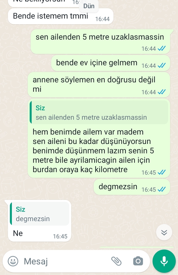 Görücü usulü oldu her şey ailesi ev için söz verdi bana Nisan  taktik şimdi ise ev içi diyorlar?