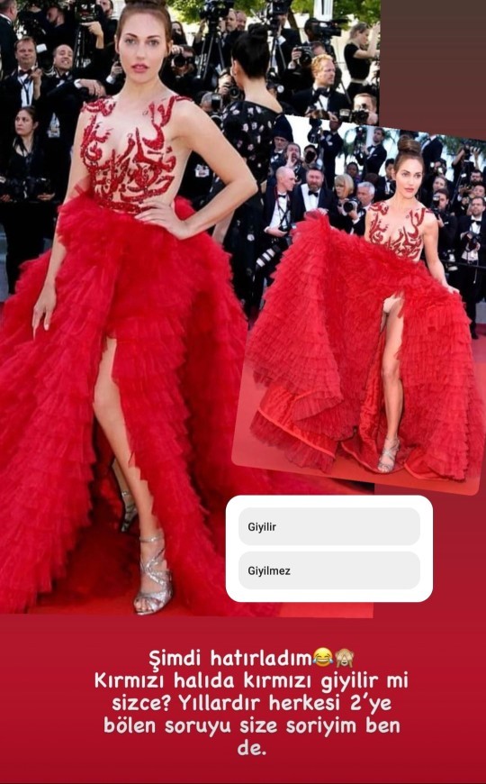 Kırmızı halıda kırmızı giyilir mi?
