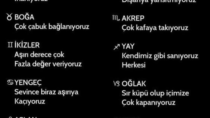 Burçlar en çok neyi çok yapıyor?