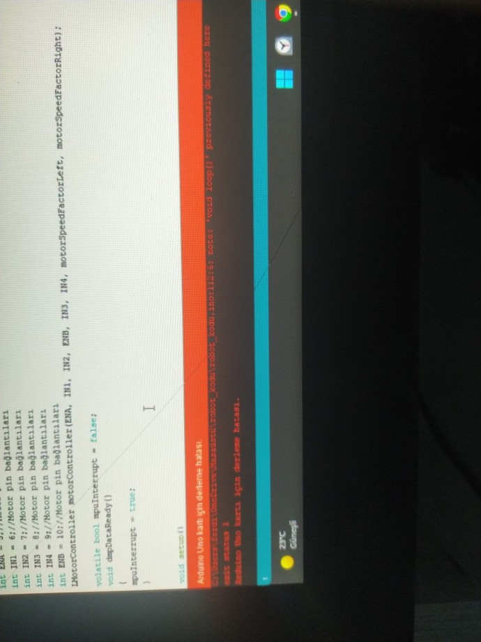 Arduino uno kartı derleme hatası?